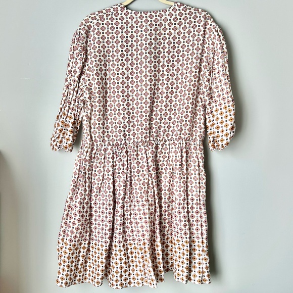 Maje Romelange Geometric Print Linen Dress NWT | Size 42 | Missing Lace Collar - Picture 6 of 7